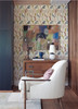 NUS4632 Warm Multi Lenny Geometric Peel & Stick Wallpaper with Funky Shapes in Warm Multi Multicolor Colors Bohemian Style Peel and Stick Adhesive Vinyl
