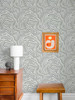NUS4012 Spirited Peel & Stick Wallpaper with Modern Twist Linear Design in Grey Off White Colors Bohemian Style Peel and Stick Adhesive Vinyl