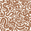NUS4635 Terracotta Edie Geometric Peel & Stick Wallpaper with Funky Shapes Spill in Terracotta Orange Colors Bohemian Style Peel and Stick Adhesive Vinyl
