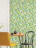 NUS4160 Meyer Peel & Stick Wallpaper with Ripe Lemons Hang From Branches in Green Yellow White Colors Eclectic Style Peel and Stick Adhesive Vinyl