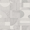 NUS4639 Margo Geometric Peel & Stick Wallpaper with Densely Packed Fine Lines in Silver Metallic Colors Modern Style Peel and Stick Adhesive Vinyl