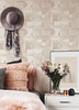 NUS4640 Margo Geometric Peel & Stick Wallpaper with Densely Packed Fine Lines in Rose Gold Metallic Colors Modern Style Peel and Stick Adhesive Vinyl