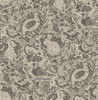 NUS4303 Terrene Peel & Stick Wallpaper with Rabbits Birds and Squirrels in Charcoal Grey Colors Whimsical Style Peel and Stick Adhesive Vinyl