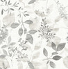 NUS3144 Breezy Peel & Stick Wallpaper with Botanical Ethereal Vibe in Grey Off White Colors Kitchen & Bath Style Peel and Stick Adhesive Vinyl