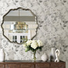 NUS3144 Breezy Peel & Stick Wallpaper with Botanical Ethereal Vibe in Grey Off White Colors Kitchen & Bath Style Peel and Stick Adhesive Vinyl