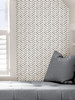 NUS4387 Holden Peel & Stick Wallpaper with Timeless Chevron Pattern in Black White Colors Modern Style Peel and Stick Adhesive Vinyl