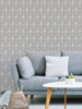 NUS4377 Dorset Peel & Stick Wallpaper with Complement Styled Home in Grey White Colors Modern Style Peel and Stick Adhesive Vinyl