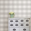 NUS2691 Farmhouse Plaid Peel & Stick Wallpaper with Large Scale Buffalo in Grey White Colors Kitchen & Bath Style Peel and Stick Adhesive Vinyl