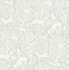 NUS3677 Merriment Peel & Stick Wallpaper with Enchanting Forest in Grey Neutral Colors Scandinavian Style Peel and Stick Adhesive Vinyl