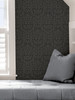 NUS4039 Darcy Peel & Stick Wallpaper with Dramatic Flair Floral Details in Charcoal Black Colors Modern Style Peel and Stick Adhesive Vinyl