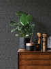 NUS4039 Darcy Peel & Stick Wallpaper with Dramatic Flair Floral Details in Charcoal Black Colors Modern Style Peel and Stick Adhesive Vinyl