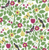 NUS3921 Paradisus Peel & Stick Wallpaper with Greenery with Birds in Green Red Yellow Colors Whimsical Style Peel and Stick Adhesive Vinyl
