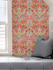 NUS4049 Summer Love Peel & Stick Wallpaper with Birds Flowers and Roses pop in Peach Pink Colors Vintage Style Peel and Stick Adhesive Vinyl