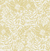 NUS3999 Foliole Peel & Stick Wallpaper with Charming Bohemian Look in Yellow Gold Off White Colors Bohemian Style Peel and Stick Adhesive Vinyl