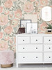NUS3829 Peachy Keen Peel & Stick Wallpaper with a Feminine Touch in Rose Pink Colors Whimsical Style  Peel and Stick Adhesive Vinyl