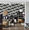 JP11700 Nara Stringcloth Wallpaper Onyx Fog Black Heavyweight Acrylic Coated Paper (FSC) Japandi Style Collection Made in United States