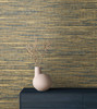 JP10325 Rina Wallpaper Honey Navy Brown Heavyweight Acrylic Coated Paper (FSC) Japandi Style Collection Made in United States