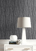 2232102 Birch Trail Wallpaper Black Satin Silver Glitter Black Nonwoven (FSC) Etten Gallerie Collection Made in Netherlands