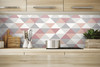 NextWall NW31100 Mod Triangles White / Gray / Pink Peel & Stick Wallpaper