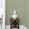 York Wallcoverings PSW1038RL Papyrus Weave Peel and Stick Wallpaper Green