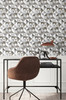 KTM1210 Lozenge Geometric Art Deco Wallpaper Silver & Antique Bronze Color Metallic Finish Non-Woven Material Mondrian Collection from Seabrook Made in Netherlands