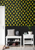 DB20400 Lemoncello Botanical Black Vinyl Self Adhesive Contemporary Style Wallpaper by Daisy Bennett Made in United States