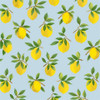 DB20402 Lemoncello Botanical Sky Blue Vinyl Self Adhesive Contemporary Style Wallpaper by Daisy Bennett Made in United States