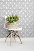 NW41708 Bunny Trail Animal Print Contemporary Style Daydream Gray Vinyl Self-Adhesive Wallpaper by NextWall Made in United States