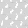 NW41708 Bunny Trail Animal Print Contemporary Style Daydream Gray Vinyl Self-Adhesive Wallpaper by NextWall Made in United States