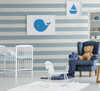 NW43502 Two Toned Shiplap Coastal Style Carolina Blue Vinyl Self-Adhesive Wallpaper by NextWall Made in United States