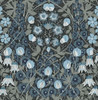 NW43802 Tulip Garden Floral Vintage Style Bluestone Blue Vinyl Self-Adhesive Wallpaper by NextWall Made in United States