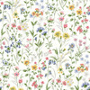 NW41901 Wildflowers Floral Contemporary Style Multicolored Vinyl Self-Adhesive Wallpaper by NextWall Made in United States