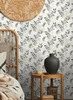 NW44105 Woodland Walk Botanical Contemporary Style Steel Gray Vinyl Self-Adhesive Wallpaper by NextWall Made in United States