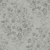 4072-70008 Isidore Gray Off White Scroll Wallpaper Sure Strip Prepasted Wall Covering Delphine Collection from Chesapeake by Brewster Made in United States