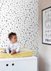 4060-139034 Ona Charcoal Gray Terrazzo Wallpaper Non Woven Unpasted Wall Covering Fable Collection from Chesapeake by Brewster Made in Netherlands