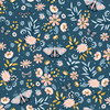 4060-58101 Zev Blue Butterfly Wallpaper Non Woven Unpasted Wall Covering Fable Collection from Chesapeake by Brewster Made in France