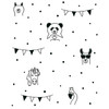 4060-381382 Orlow Black Llama Wallpaper Non Woven Unpasted Wall Covering Fable Collection from Chesapeake by Brewster Made in Great Britain