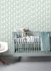 4060-139058 Vivi Sage Green Giraffe Wallpaper Non Woven Unpasted Wall Covering Fable Collection from Chesapeake by Brewster Made in Netherlands