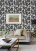 4014-26404 Giulietta Black Painterly Geometric Abstract Wallpaper Non Woven Unpasted Wall Covering Seychelles Collection from A-Street Prints by Brewster Made in Great Britain