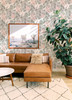 4014-26454 Koko Gray Neutral Off White Floral Botanical Wallpaper Non Woven Unpasted Wall Covering Seychelles Collection from A-Street Prints by Brewster Made in Great Britain