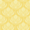 4014-26427 Palmier Yellow Lotus Fan Botanical Wallpaper Non Woven Unpasted Wall Covering Seychelles Collection from A-Street Prints by Brewster Made in Great Britain