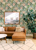 4014-26452 Koko Green Floral Botanical Wallpaper Non Woven Unpasted Wall Covering Seychelles Collection from A-Street Prints by Brewster Made in Great Britain