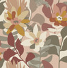 4014-26455 Koko Rose Pink Floral Botanical Wallpaper Non Woven Unpasted Wall Covering Seychelles Collection from A-Street Prints by Brewster Made in Great Britain
