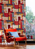 CEP50130W Rhodes Red Blocs Wallpaper Feature Wall Style Non Woven Unpasted Wall Covering Concept Collection from Ohpopsi by Brewster made in Great Britain