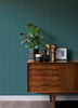 4066-26505 Lars Teal Retro Wave Wallpaper Modern Style Non Woven Unpasted Wall Covering Hannah Collection from A-Street Prints by Brewster made in Great Britain
