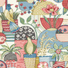 4066-26557 Fika Rose Blissful Birds & Blooms Wallpaper Eclectic Style Non Woven Unpasted Wall Covering Hannah Collection from A-Street Prints by Brewster made in Great Britain
