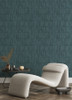 4096-560336 Buck Teal Blue Horizontal Wallpaper Industrial Style Unpasted Non Woven Wall Covering Concrete Collection from Advantage by Brewster Made in Germany