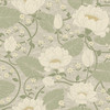 4080-83124 Eva Light Gray Green Lotus Dreams Eclectic Style Wallpaper Non Woven Unpasted Wall Covering Ingrid Collection from A-Street Prints by Brewster Made in Sweden