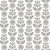 3119-13511 Dolly Black Floral Wallpaper Scandinavian Style Prepasted Non Woven Blend Wall Covering Kindred Collection from Chesapeake by Brewster Made in United States
