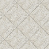 3119-13094 Brandi Grey Metallic Faux Tile Wallpaper Vintage Style Prepasted Non Woven Blend Wall Covering Kindred Collection from Chesapeake by Brewster Made in United States